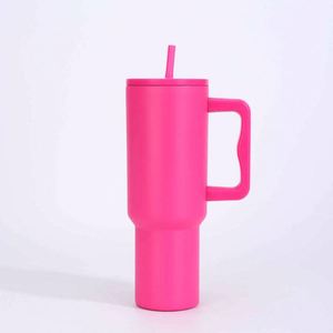 Stainless Steel Tumbler Vacuum Insulated With Straw Travel Mug Minimalist Design Multiple Colors Available - Product Image 4