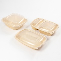 Contenants alimentaires rectangulaires jetables de 32 oz en plastique PP écologique, compatibles micro-ondes, personnalisables (couleur, logo, boîte)