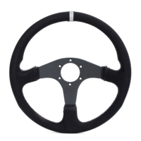 Volant de course personnalisé de type rond 345 mm en plastique et Alcantara, antidérapant, pour drift, pour PC Sim Racing, pièces de rechange