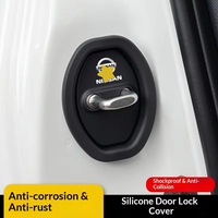 Couvre-serrure de porte de voiture en silicone, silencieux, anti-rouille, protection universelle, pièces de modification intérieure avec logo personnalisé