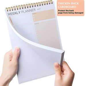 Bloc de notas con logotipo personalizado impreso, espiral, diario, semanal, sin fecha, para hacer lista, planificador de escritorio - Product Image 6