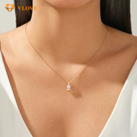 Bijoux pour femmes, or 14 carats, colliers tendance pour femmes, diamants cultivés en laboratoire, collier radiant, chaînes de mariage et de fiançailles, bijoux fins