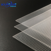 Diffuseur prismatique acrylique translucide anti-éblouissement UGR<19 de 1,2 mm, 1,5 mm, 2,0 mm