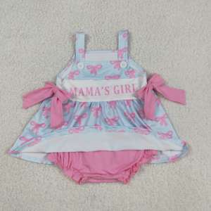 RTS Boutique Ropa para el Día de la Madre, Conjunto de Falda y Body para Bebé Niña con Lazo 'MAMA'S GIRL', Ropa Casual de Algodón/Spandex para Recién Nacida - Product Image 2