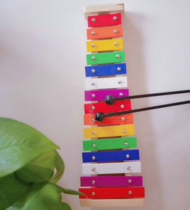 Instrument à percussion Orff Instrument à percussion à main en métal coloré 8 tons/15 tons jouant <span class=keywords><strong>du</strong></span> <span class=keywords><strong>piano</strong></span> - Product Image 4
