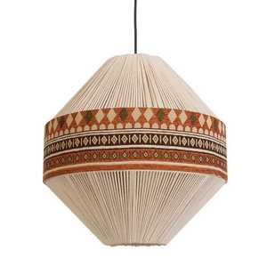 Lampe suspendue en tissu imprimé de style ethnique bohème d'Asie du Sud-Est pour maisons modèles, maisons d'hôtes, salons et chambres, Mad - Product Image 5