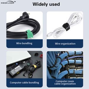 Self Locking 175mm 200mm 250mm Double-side <strong>Hook</strong> <strong>and</strong> <strong>Loop</strong> Cable Tie Strap Heavy Duty Charging Reusable Nylon Cable Ties - Product Image 4