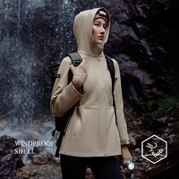 Chaqueta Softshell para Mujer, Tejido Elástico en 4 Direcciones, Resistente al Viento y al Agua, Informal, con Capucha, Cálida, Nueva Llegada, Gran Venta