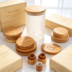 Mejor Precio Tapas Abatibles de Bambú Natural y Madera para Frascos Mason, Contenedores de Almacenamiento y Tapas Redondas para Vasos - Product Image 3