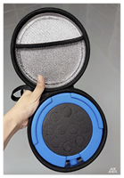 Sac isotherme rond personnalisé en EVA de qualité supérieure avec doublure en feuille d'aluminium, étui de voyage thermique portable en PU pour 10 flacons de peptides