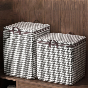 Boîtes de rangement transparentes pour sous-vêtements en jean grande capacité, empilables, organisateurs de vêtements <span class=keywords><strong>avec</strong></span> couvercle, écologiques, bacs de rangement pliables - Product Image 2