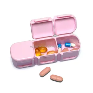 Nuevo MiNi portátil caja de medicina con tres veces y 3 compartimentos actualizado y engrosada portátil caja de la píldora