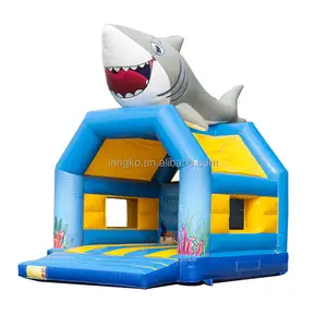 New ocean theme shark inflatable bouncer games for kids bouncer bounce house inflatable bouncer