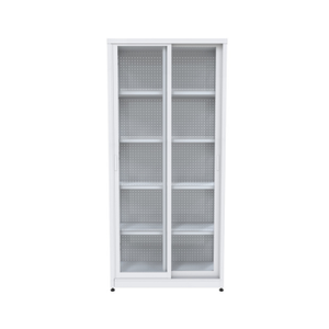 Mueble de Oficina Moderno de Estilo Industrial, Armario con Puerta de Espejo Triump y Panel Perforado en Acero Inoxidable, para Dormitorio, Procedente de Tailandia - Product Image 3