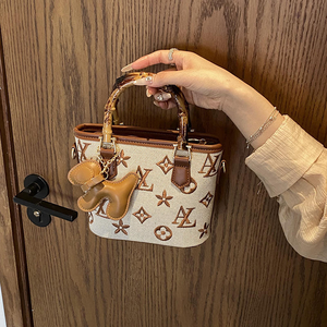 Bolso de Hombro Casual de Tamaño Pequeño para Mujer, Diseño Geométrico, Doble Asa, Marca Privada, Bolso Tote de Diseñador, Duradero - Product Image 1