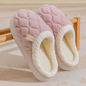 Chaussons en coton épais antidérapants pour toute la famille, pour l'automne et l'hiver, adaptés aux hommes et aux femmes, utilisables à l'intérieur et à l'extérieur. - Product Image 2