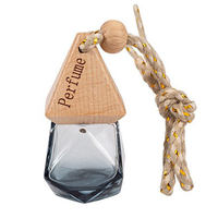Diffuseur de parfum de bouteille de flacon d'aromathérapie essentiel en verre coloré vide rechargeable 8ml désodorisant de voiture suspendu de voiture