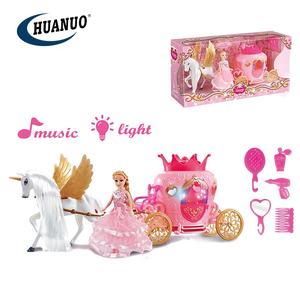 ألعاب بنات رائجة البيع: عربة حصان جميلة باللون الأزرق كهدية - Product Image 2