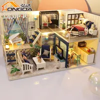 Competitive Cost Wooden Unassembled Dollhouse Miniatures with Adorable Price