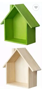 OEM <span class=keywords><strong>arte</strong></span> popolare in <span class=keywords><strong>legno</strong></span> appeso scaffale a forma di casa ombra cuby Box per la decorazione a tema d'amore - Product Image 4