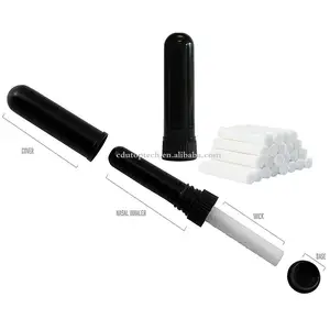 Inhalador Nasal de Color blanco y negro, 1000 Uds., tubo inhalador Nasal de aromaterapia de aceite esencial, inhalador Nasal vacío en blanco, embalaje