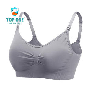 TopOne bouton d'ouverture avant sans jantes en acier respirant femmes sommeil soutien-gorge allaitement sans couture soutien-gorge d'allaitement - Product Image 5