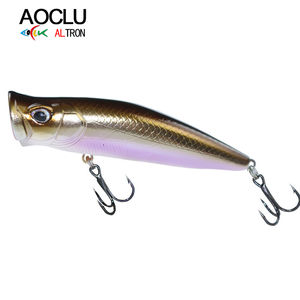 Leurre flottant de surface AOCLU Popper 70mm/8.5g & 86mm/16g 1PC Fil traversant Saumon Bar de mer Pêche en bateau en rivière Appât facile à lancer - Product Image 5