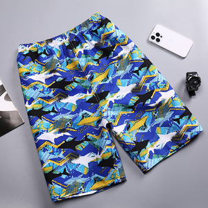 Short de plage baggy grande taille pour hommes, pantalon quart à séchage rapide en tissu fin, short imprimé en plein air pour sports décontractés - Product Image 6