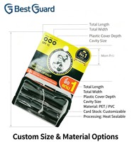 Meilleur emballage en blister PET recyclable personnalisé, boîte carrée transparente, conteneur cosmétique, fond de teint, poudre compacte, CE 1 mm