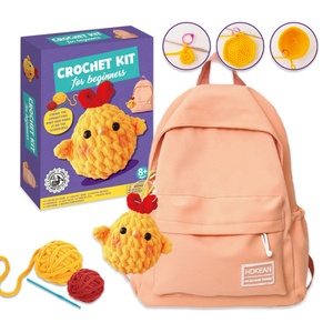 Bulk Custom STEM Toys Kids Craft Kits Diy Toys <b>Crochet</b> Kit with Yarn for Beginners - Product Image 1