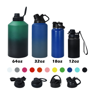 Botella de Agua Deportiva de Acero Inoxidable con Aislamiento de Doble Pared y Recubrimiento en Polvo, con Tapa de Rosca y Asa, en Tamaños de 64oz, 128oz, 2L y 1.5 Galones - Product Image 4