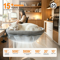 Lit pour chat à fixer au bureau, perchoir stable pour chat à suspendre à la table, coussin lavable double face, hamac non pliable pour chats d'intérieur