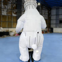Costume de flocon de neige blanc gonflable illuminé pour les costumes de défilé de carnaval de fête de Noël