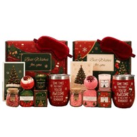 Coffret cadeau de bain écologique pour les fêtes de Noël | Kit de douche et spa complet avec emballage recyclable | Coffret Cadeau de Noël avec Boules de Bain Effervescentes