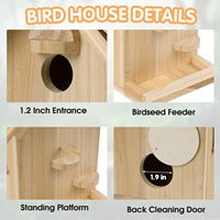 Kit de nichoir à oiseaux moderne à faire soi-même, nichoir en bois pour l'intérieur/l'extérieur, artisanat pour adultes, à suspendre pour le jardin