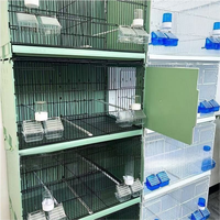 Cage à oiseaux professionnelle en métal robuste de 70 cm, empilable, pour l'élevage de plusieurs oiseaux, cage à perroquets