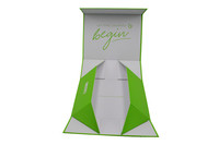 Boîte cadeau en carton rigide recyclable avec fermeture magnétique, logo personnalisé, écologique, lamination mate, fenêtre transparente en PVC