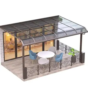 Refugio de lluvia al aire libre Toldo Patio Cobertizo Toldo de aluminio Villa moderna Toldo