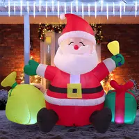 Электрическая надувная мини-Воздуходувка большой емкости для рождественских украшений с мультяшным Санта-Клаусом