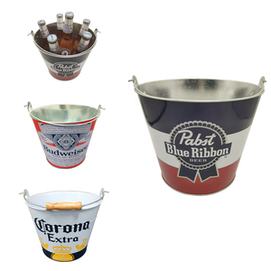 ถังน้ำแข็งโลหะชุบสังกะสีพร้อมที่เปิดขวดถังน้ำแข็ง15L 8L 5L ออกแบบโลโก้ได้ตามต้องการ - Product Image 5