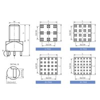 Bloc de bornes PCB M8 250A, connecteur d'alimentation à vis 25 broches fil-circuit pour module convertisseur DC/AC, conforme RoHS