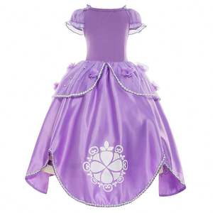 ชุดเดรสเจ้าหญิงโซเฟียสำหรับงานปาร์ตี้วันฮาโลวีนชุดเดรสชุดเดรสแรกลายดอกไม้ผ้าโปร่งแขนพองสำหรับเด็กผู้หญิง - Product Image 4