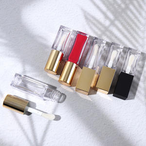 <span class=keywords><strong>EN</strong></span> STOCK SIN MOQ, Tubo Redondo Transparente de Pared Gruesa para Brillo Labial de 6 ml, Tubo de Aceite Labial Colorido para Venta con Aplicador de Pincel de Punto Grande - Product Image 1