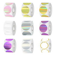 Rollo de Papel Térmico Holográfico Personalizado, Etiqueta Autoadhesiva Multiusos para Empaquetado de Productos, Marca y Logística