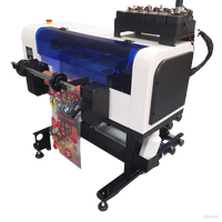 Imprimante Dtf UV à double tête XP600 avec plastifieuse Imprimante d'autocollants de bureau tout-en-un A3 + UV DTF