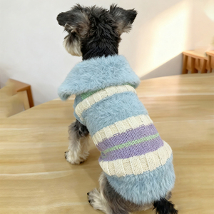 冬用ニットタイガー柄暖かいペット犬用セーター、小型犬用冬服、大型犬用屋外および屋内用ニット服 - Product Image 6