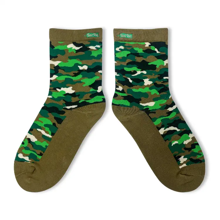 Mais Recentes Moda Camuflagem Meias Preço Fábrica Meias De Algodão Barato Qualidade Padrão Custom Crew Socks