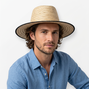 Sombrero de Paja Estilo Marinero Hecho a Mano con Ala Ancha |   Hoja de palma natural tejida a rayas |   Venta al por Mayor de Ropa para Fiestas en la Playa para Mujeres y Hombres |   Diseño de Flecos Personalizado - Product Image 4