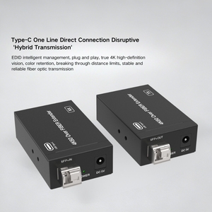 Extensor de Video por Fibra Óptica USB C a DisplayPort de 10 km de Largo Alcance, 4K60Hz, Convertidor Tipo C con HDCP 2.3 para Sala de Conferencias - Product Image 2