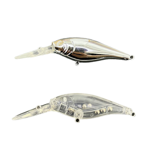 Flicker Shad Hardbait 5cm 5g Langsam Schwimmende Angelköder Süßwasserfisch Unbemalte Minnow-Köder zum Angeln - Product Image 4